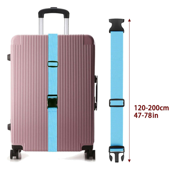 2 Pack 75'' x 2'' Adjustable Luggage Straps for Suitcase Belt